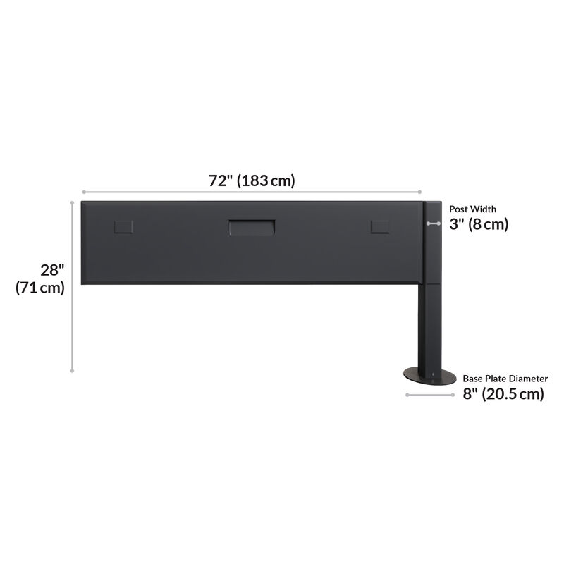 Power beam extension kit 72 is 72 inches wide and 28 inches tall image number null