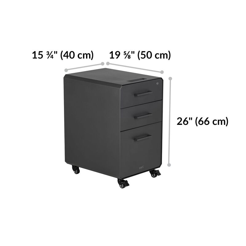 File Cabinet Slate is 26 inches tall image number null