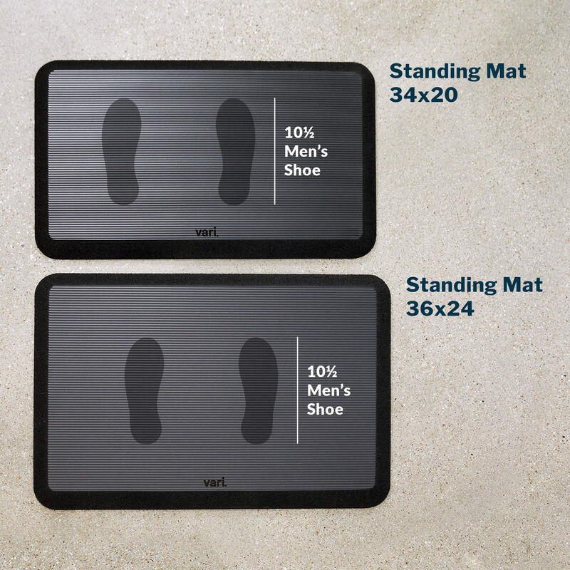 standing mat 36 by 24 with a mens size 10 and a half shoe print  image number null
