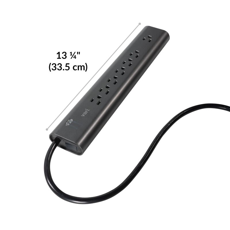 Power Strip 8 dimensions, 13 1/4 inches long image number null