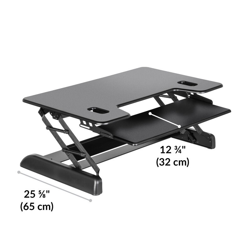 VariDesk® Tall 40 Black base is 25.6 inches deep image number null